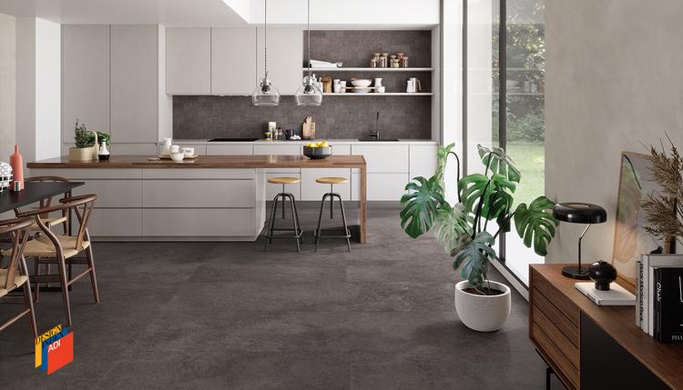 Landscape | Emilceramica Porcelain Stoneware Emil Landscape Stone Kitchen Antracite | Emilceramica
