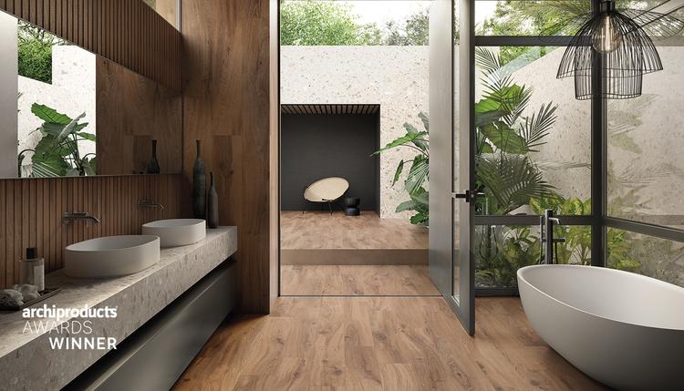 I-Wood | Emilceramica Porcelain Stoneware Ergon I-wood Stone,wood Bathroom Sabbia ,rovere Imbrunito | Emilceramica