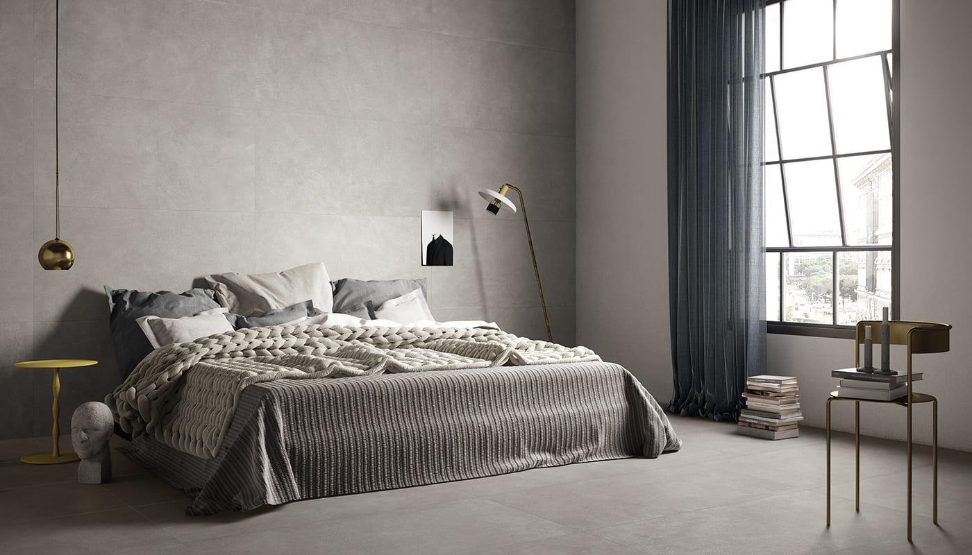 Porcelain Stoneware Provenza Karman Concrete Bedroom Cenere Cemento | Emilceramica Porcelain Stoneware Provenza Karman Concrete Bedroom Cenere Cemento | Emilceramica