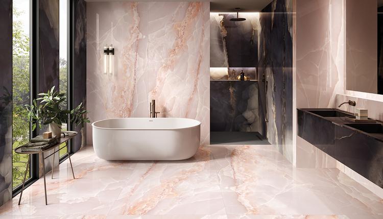 Tele di Marmo Onyx | Emilceramica Grès Cérame Emil Tele Di Marmo Onyx Marbre Salle De Bain Onyx Black ,onyx Pink Image Galerie | Emilceramica
