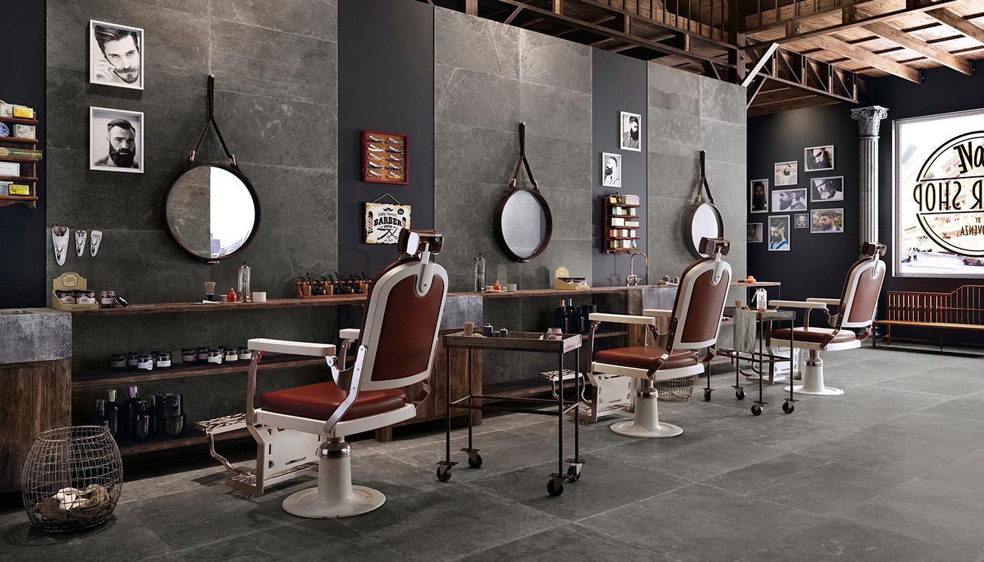 Porcelain Stoneware Provenza Groove Stone Public Space Mistique Black | Emilceramica Porcelain Stoneware Provenza Groove Stone Public Space Mistique Black | Emilceramica