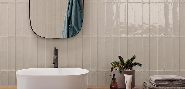 Totalook | Emilceramica Porcelain Stoneware Emil Totalook Brick Bathroom Sabbia Majolica Lux | Emilceramica